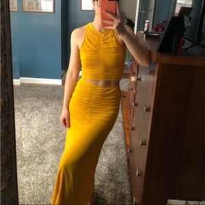 house of harlow x Revolve ruched two piece skirt set SMALL